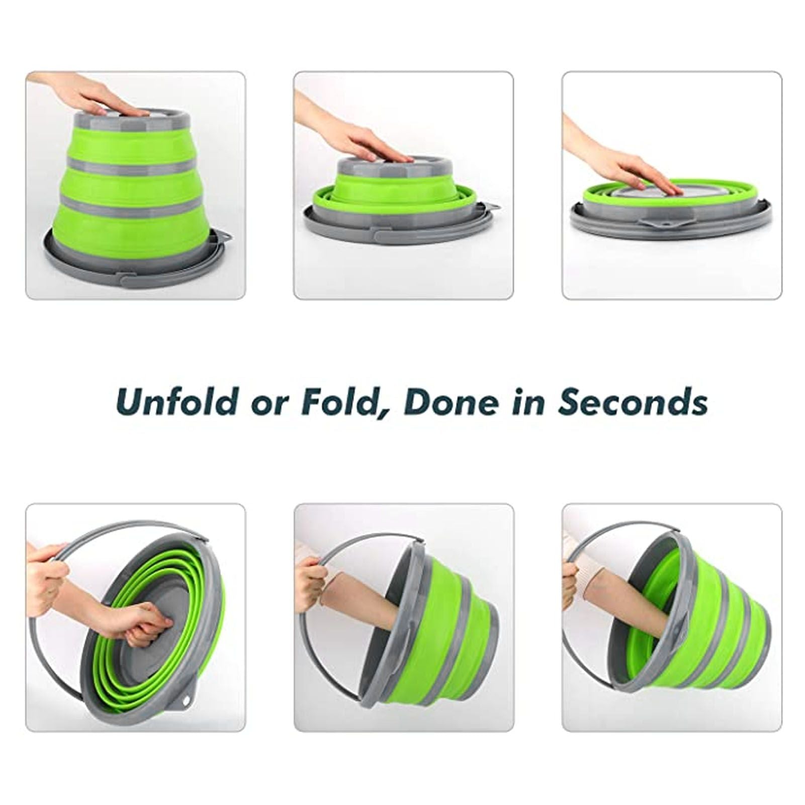 Collapsible Bucket 5L Large Capacity Multifunctional Nontoxic Ordorless Eco Friendly Folding Bucket V1294-YM0523-3118210316511