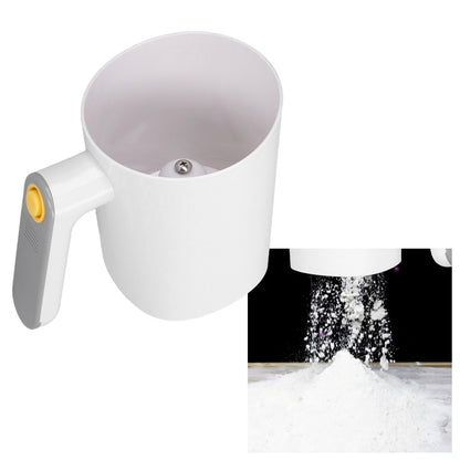 Flour Sieve 2 Using Modes Handheld Electric Cup Shape White Powder Sieve for Home Baking Flour Icing Sugar V1294-YM0523-3118210316611