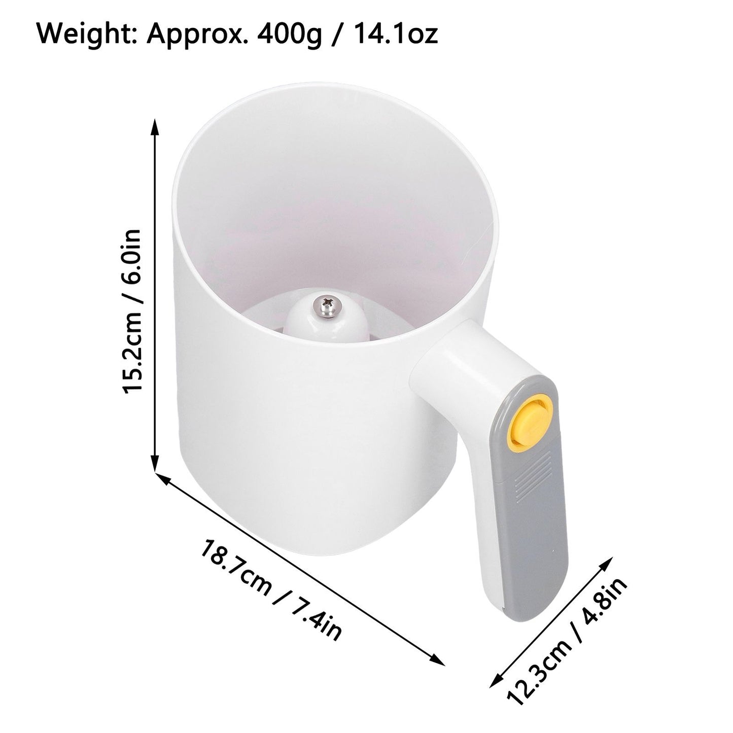 Flour Sieve 2 Using Modes Handheld Electric Cup Shape White Powder Sieve for Home Baking Flour Icing Sugar V1294-YM0523-3118210316611