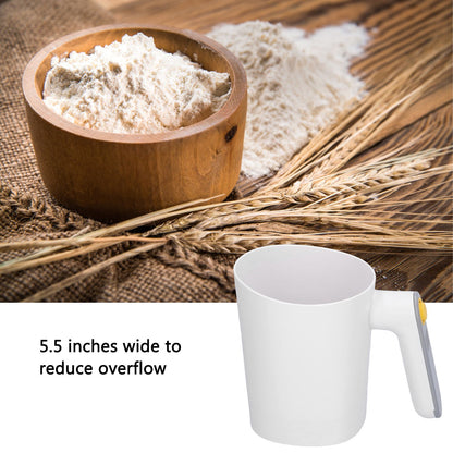 Flour Sieve 2 Using Modes Handheld Electric Cup Shape White Powder Sieve for Home Baking Flour Icing Sugar V1294-YM0523-3118210316611