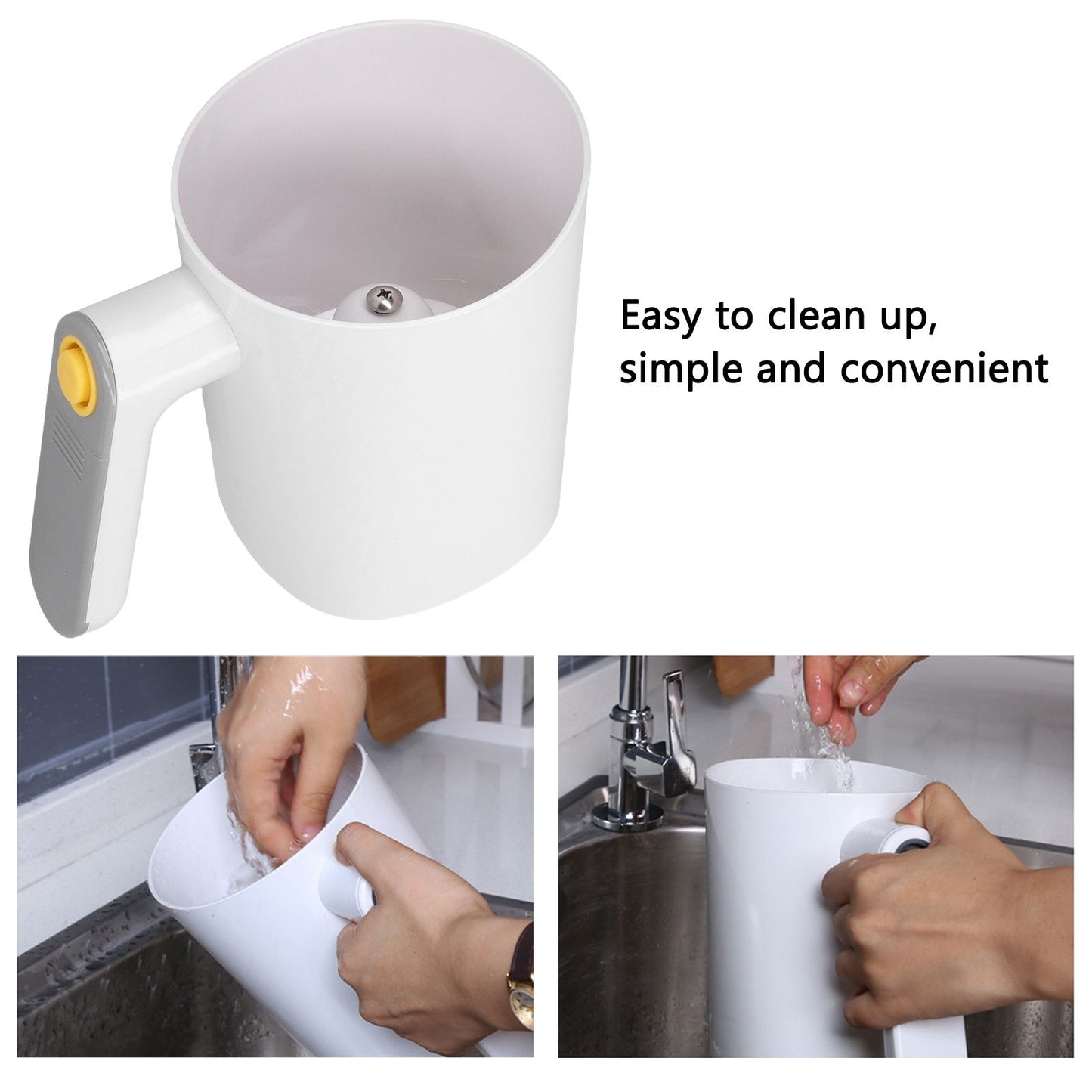 Flour Sieve 2 Using Modes Handheld Electric Cup Shape White Powder Sieve for Home Baking Flour Icing Sugar V1294-YM0523-3118210316611