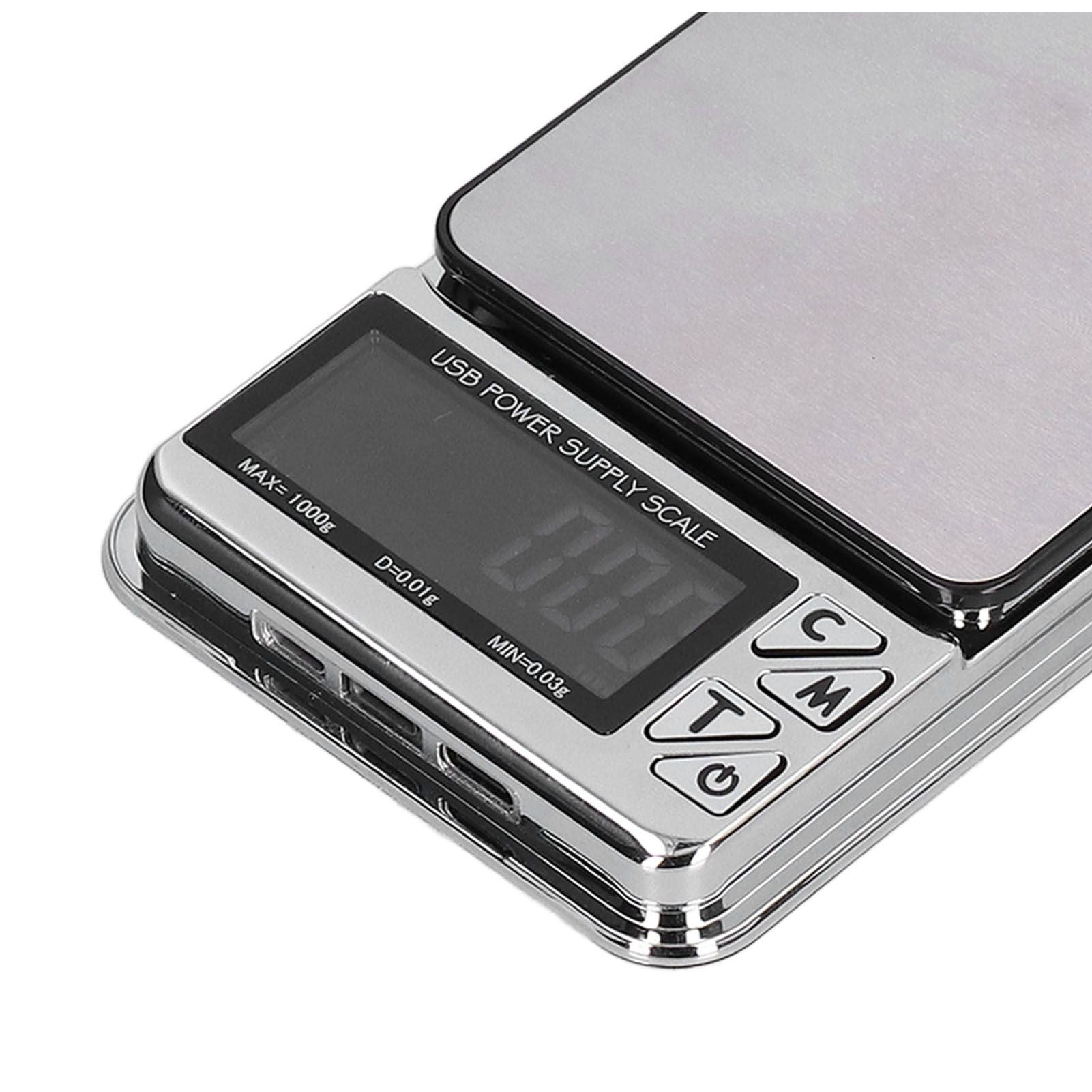 Electronic Scale LCD Display High Accuracy Lightweight Portable Stainless Steel Jewelry Scale V1294-YM0523-3118210317011