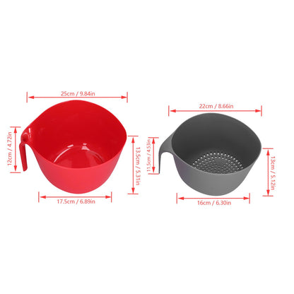 Plastic Strainer 2 in 1 Double Layer Detachable Large Capacity High Durability Nontoxic Food Strainer V1294-YM0523-3118210317211