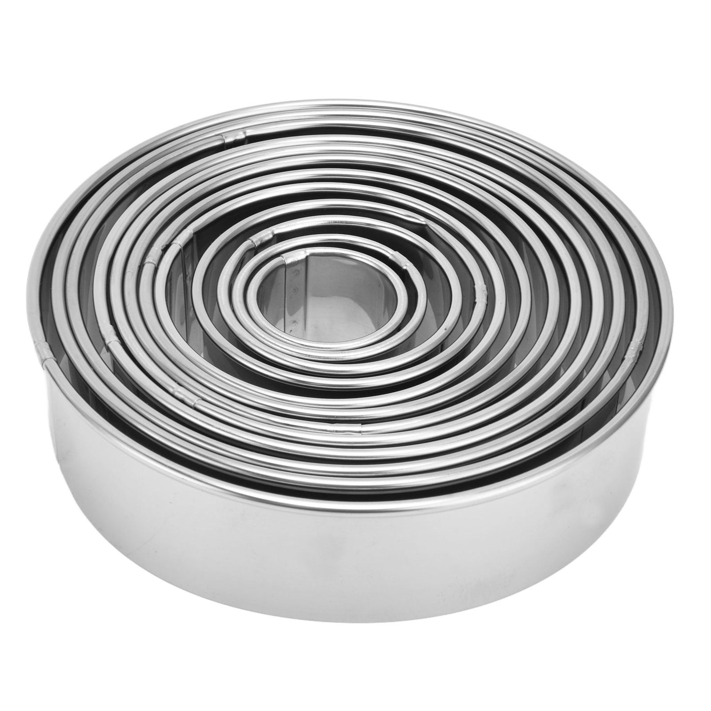12pcs Portable Round Cookie Molds Mousse Cake Ring Mould Stainless Steel Baking Accessories V1294-YM0523-3118210317611