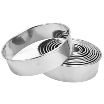 12pcs Portable Round Cookie Molds Mousse Cake Ring Mould Stainless Steel Baking Accessories V1294-YM0523-3118210317611