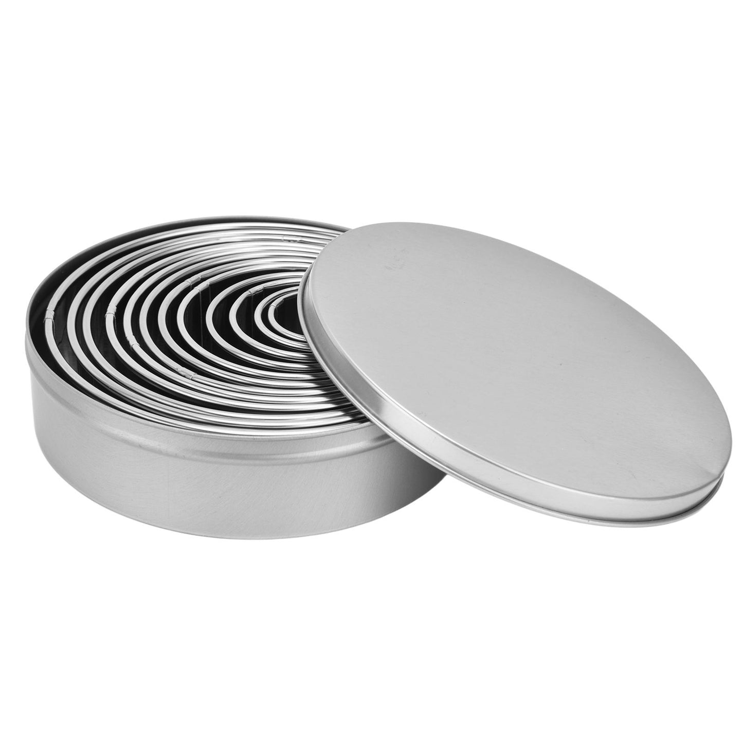 12pcs Portable Round Cookie Molds Mousse Cake Ring Mould Stainless Steel Baking Accessories V1294-YM0523-3118210317611