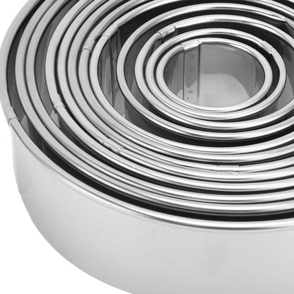 12pcs Portable Round Cookie Molds Mousse Cake Ring Mould Stainless Steel Baking Accessories V1294-YM0523-3118210317611