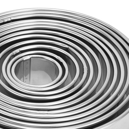 12pcs Portable Round Cookie Molds Mousse Cake Ring Mould Stainless Steel Baking Accessories V1294-YM0523-3118210317611