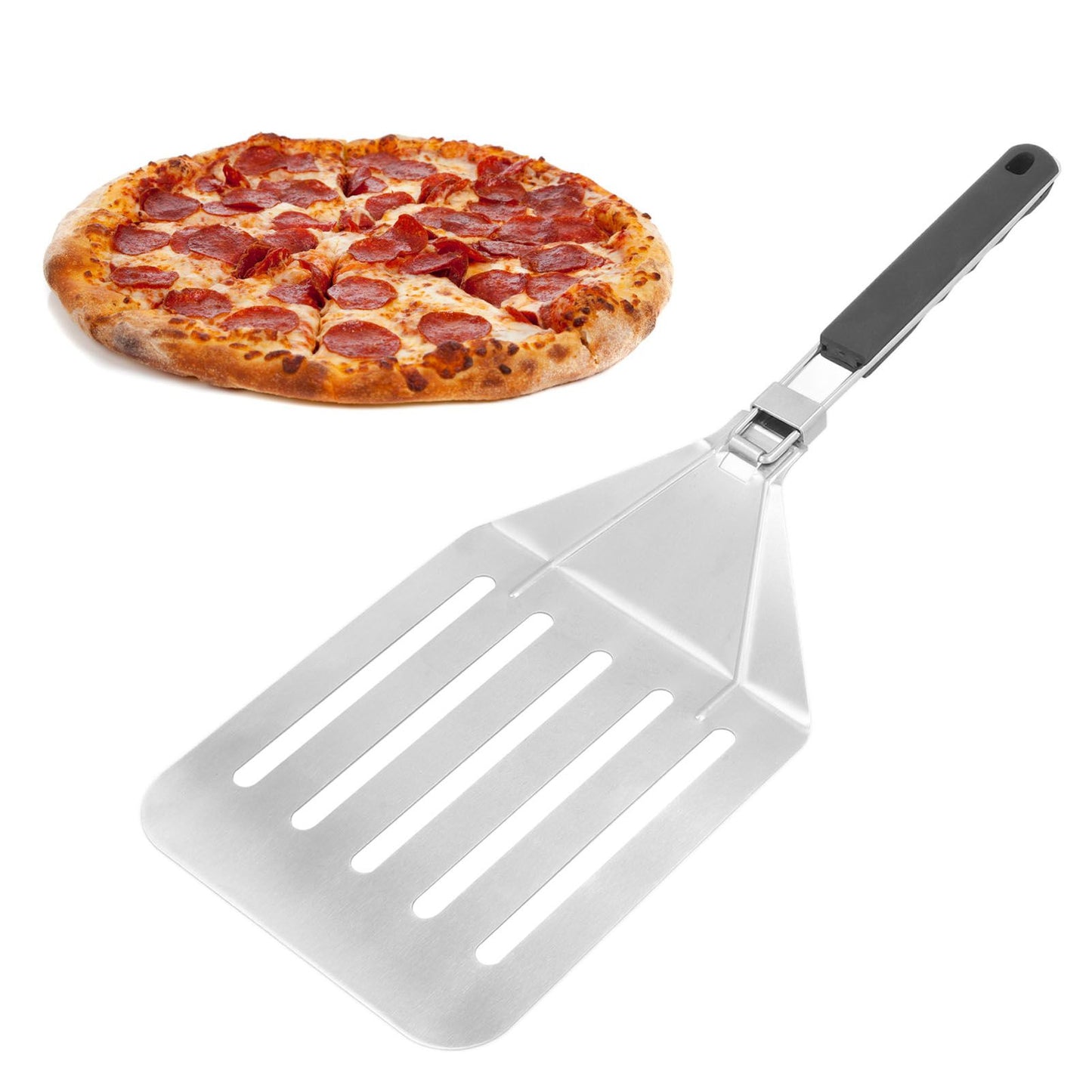 Pizza Peel Shovel Spatula Paddle Stainless Steel Foldable Slotted Transfer Pastry Tools Large V1294-YM0523-3118210317711