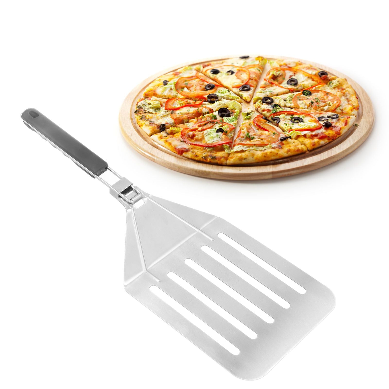 Pizza Peel Shovel Spatula Paddle Stainless Steel Foldable Slotted Transfer Pastry Tools Large V1294-YM0523-3118210317711