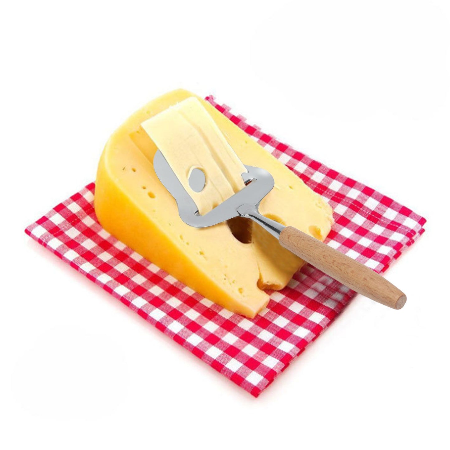 Wood Handle Cheese Spatula Stainless Steel Adjustable Thickness Cheese Planer for Semi Hard Cheese V1294-YM0523-3118210317911