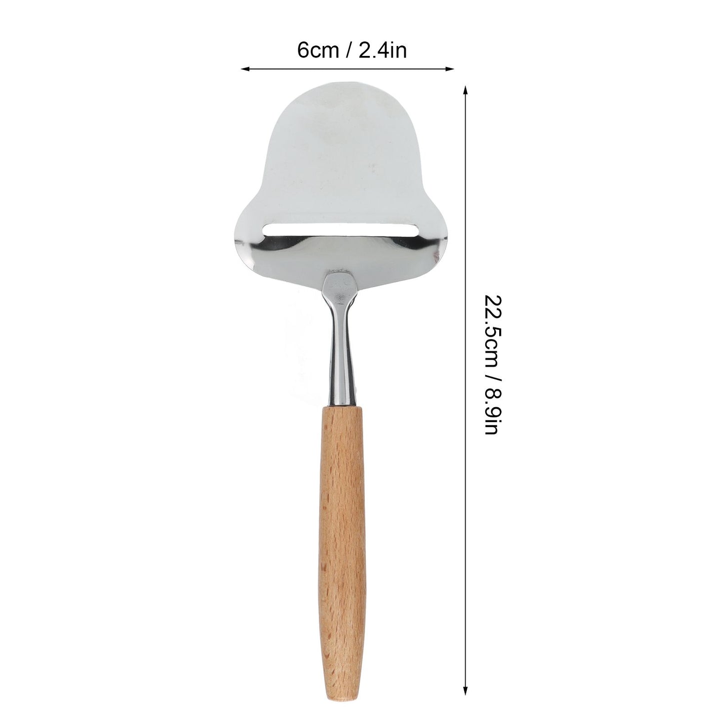 Wood Handle Cheese Spatula Stainless Steel Adjustable Thickness Cheese Planer for Semi Hard Cheese V1294-YM0523-3118210317911