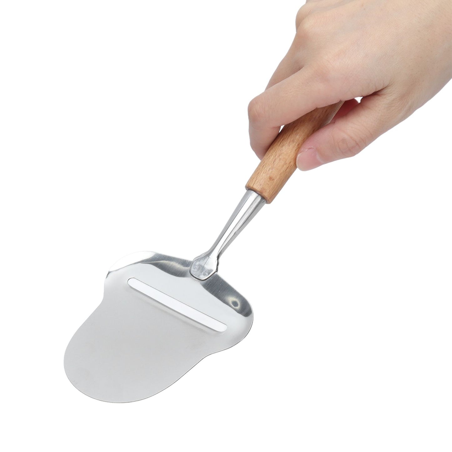 Wood Handle Cheese Spatula Stainless Steel Adjustable Thickness Cheese Planer for Semi Hard Cheese V1294-YM0523-3118210317911