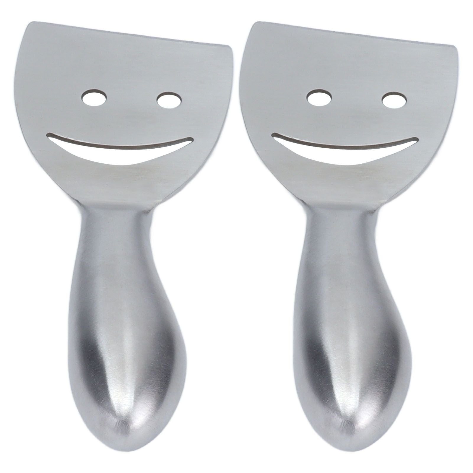 2pcs Cheese Plane Multifunctional Stainless Steel Smile Style Cheese Shaver for Kitchen Baking V1294-YM0523-3118210318111