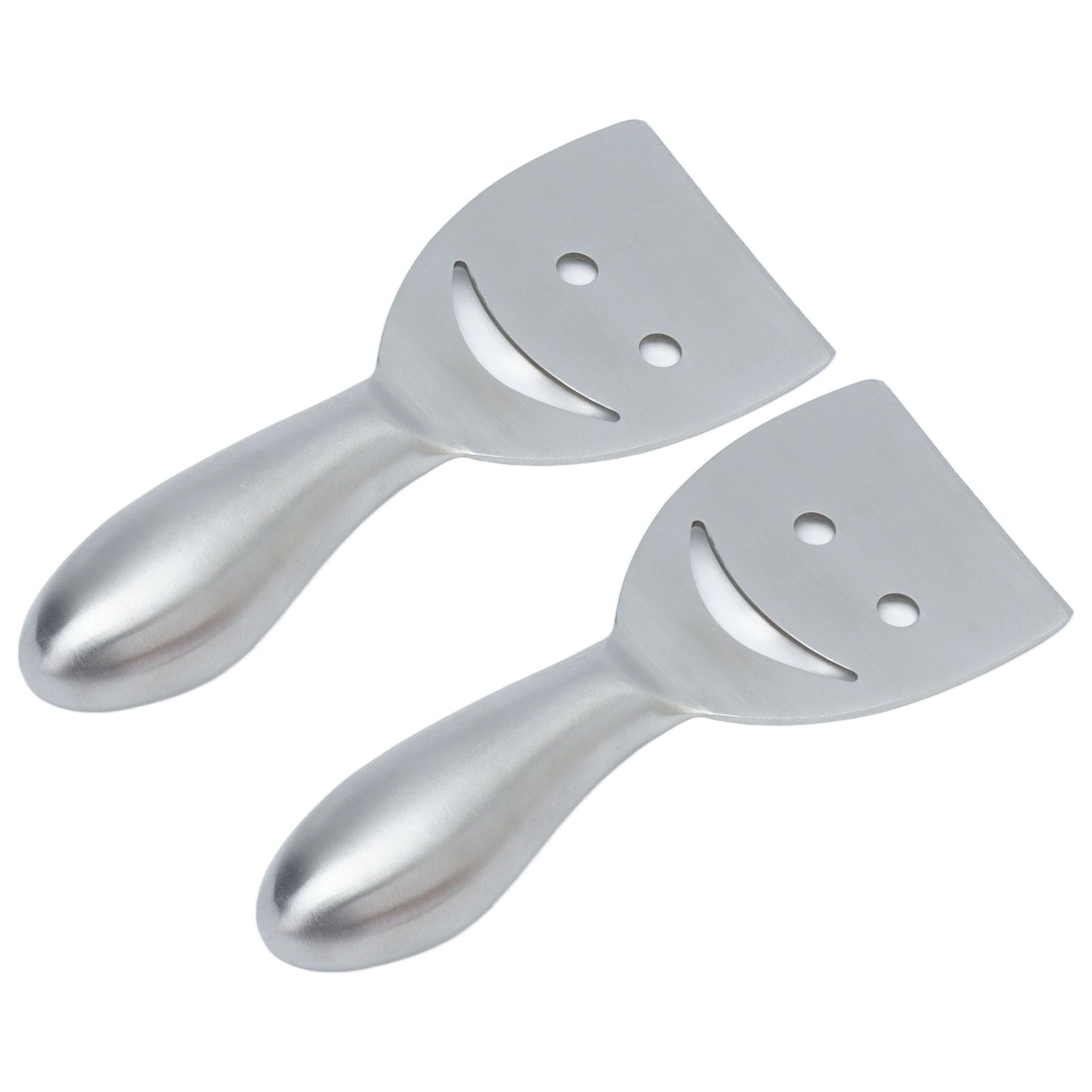 2pcs Cheese Plane Multifunctional Stainless Steel Smile Style Cheese Shaver for Kitchen Baking V1294-YM0523-3118210318111