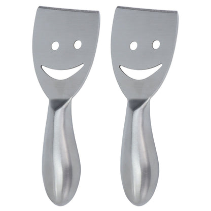 2pcs Cheese Plane Multifunctional Stainless Steel Smile Style Cheese Shaver for Kitchen Baking V1294-YM0523-3118210318111