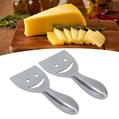 2pcs Cheese Plane Multifunctional Stainless Steel Smile Style Cheese Shaver for Kitchen Baking V1294-YM0523-3118210318111