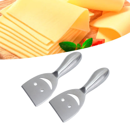 2pcs Cheese Plane Multifunctional Stainless Steel Smile Style Cheese Shaver for Kitchen Baking V1294-YM0523-3118210318111
