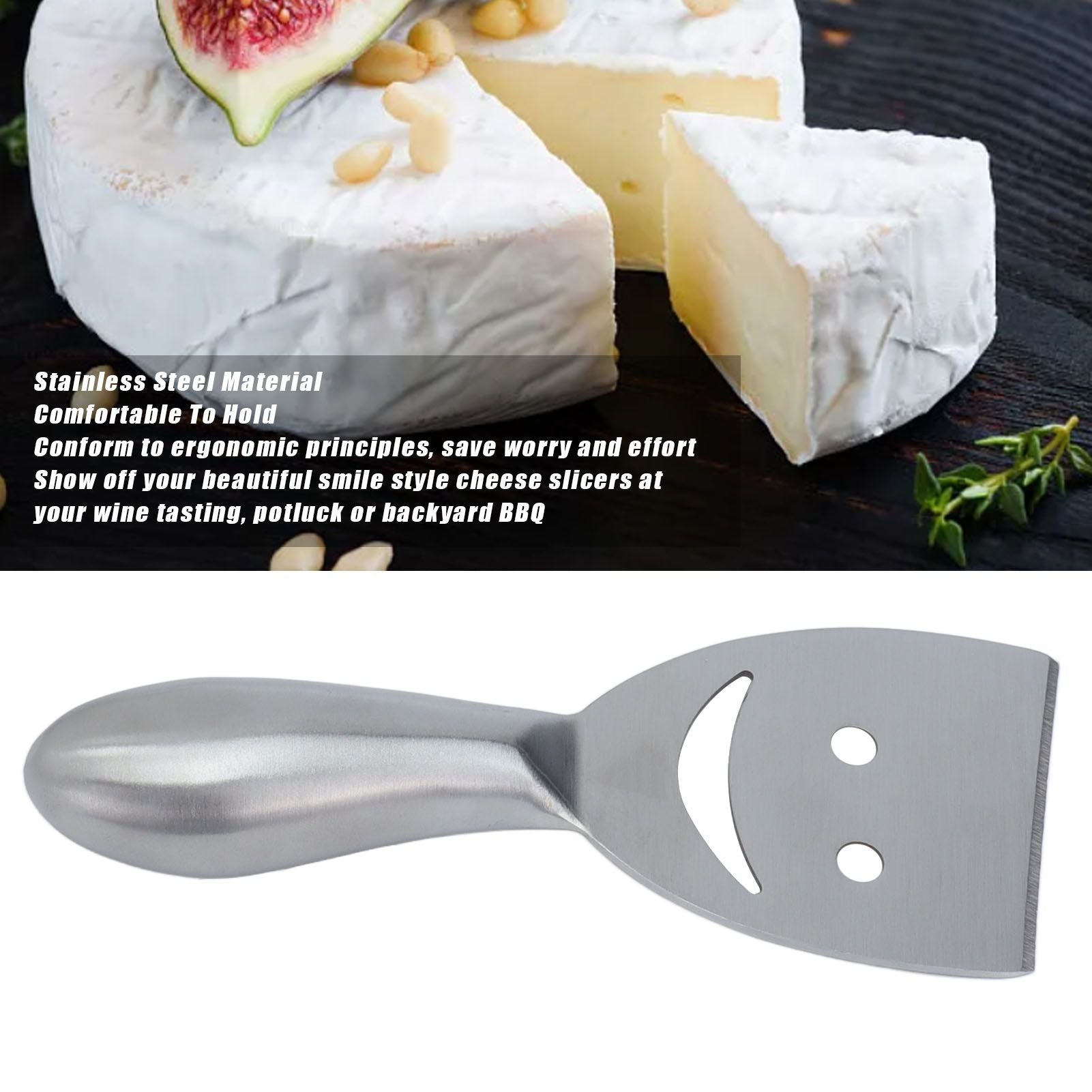 2pcs Cheese Plane Multifunctional Stainless Steel Smile Style Cheese Shaver for Kitchen Baking V1294-YM0523-3118210318111