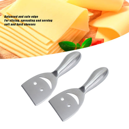 2pcs Cheese Plane Multifunctional Stainless Steel Smile Style Cheese Shaver for Kitchen Baking V1294-YM0523-3118210318111