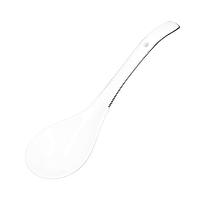 Large Porcelain Spoon White Multipurpose Long Handle Ceramic Porridge Spoon for Home Restaurant V1294-YM0523-3118210318411