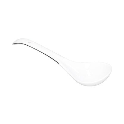 Large Porcelain Spoon White Multipurpose Long Handle Ceramic Porridge Spoon for Home Restaurant V1294-YM0523-3118210318411