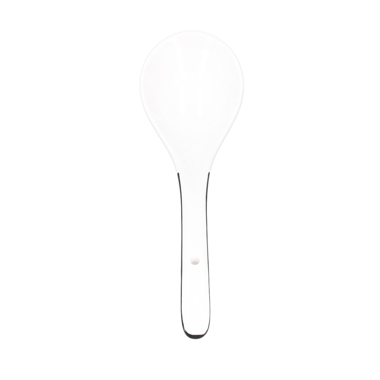 Large Porcelain Spoon White Multipurpose Long Handle Ceramic Porridge Spoon for Home Restaurant V1294-YM0523-3118210318411