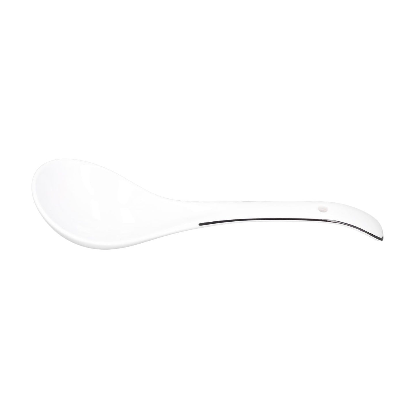 Large Porcelain Spoon White Multipurpose Long Handle Ceramic Porridge Spoon for Home Restaurant V1294-YM0523-3118210318411