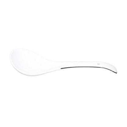 Large Porcelain Spoon White Multipurpose Long Handle Ceramic Porridge Spoon for Home Restaurant V1294-YM0523-3118210318411