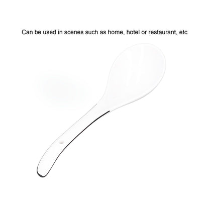 Large Porcelain Spoon White Multipurpose Long Handle Ceramic Porridge Spoon for Home Restaurant V1294-YM0523-3118210318411