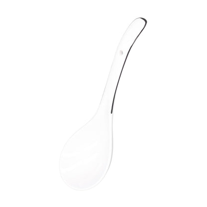 Large Porcelain Spoon White Multipurpose Long Handle Ceramic Porridge Spoon for Home Restaurant V1294-YM0523-3118210318411