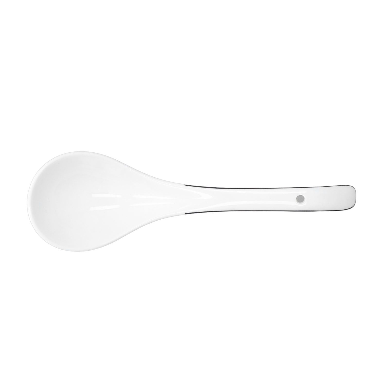 Large Porcelain Spoon White Multipurpose Long Handle Ceramic Porridge Spoon for Home Restaurant V1294-YM0523-3118210318411