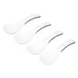 4PCS White Ceramic Spoon Coffee Scoop Dessert Ice Cream Scoop Tableware Spoon for Kitchen V1294-YM0523-3118210318711
