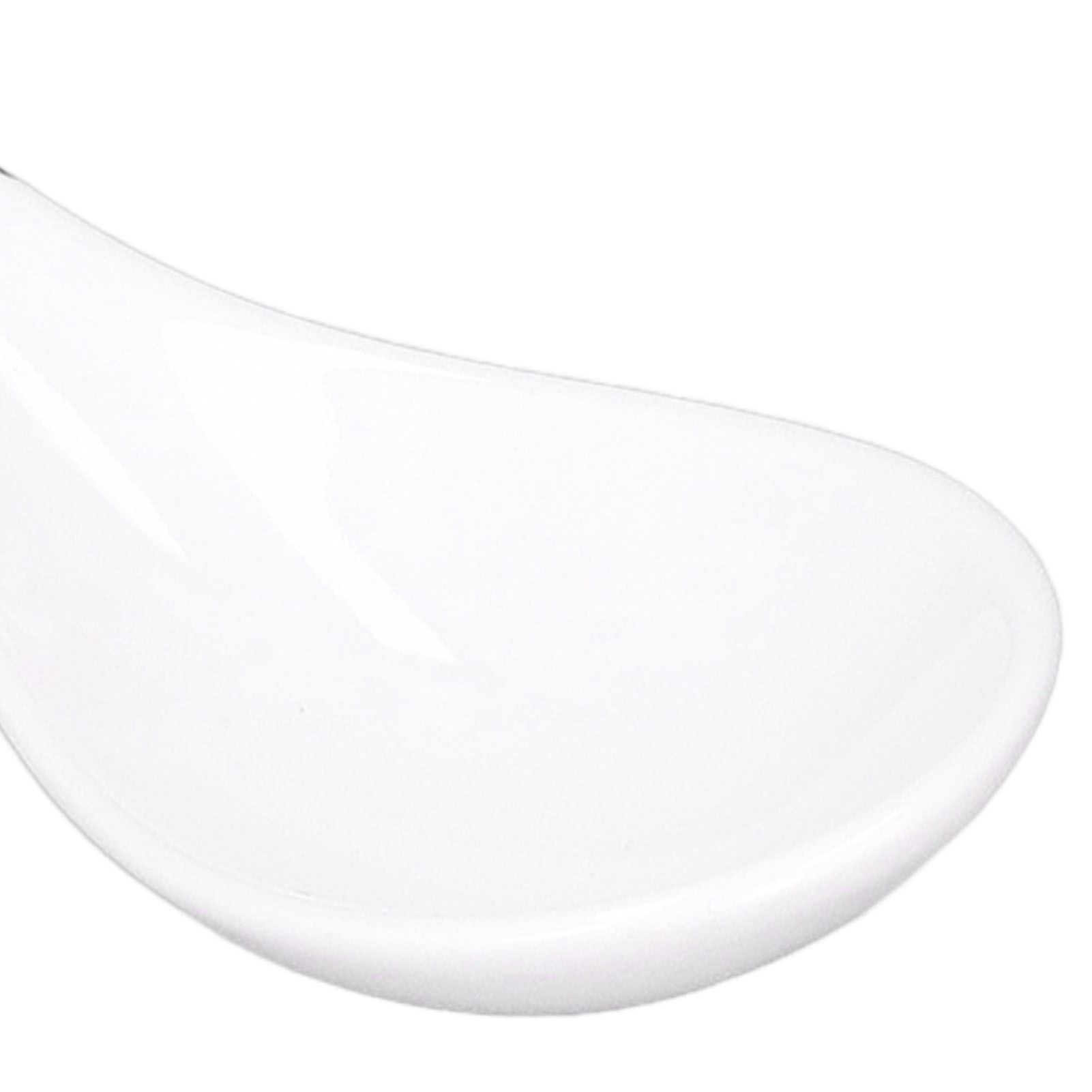 4PCS White Ceramic Spoon Coffee Scoop Dessert Ice Cream Scoop Tableware Spoon for Kitchen V1294-YM0523-3118210318711
