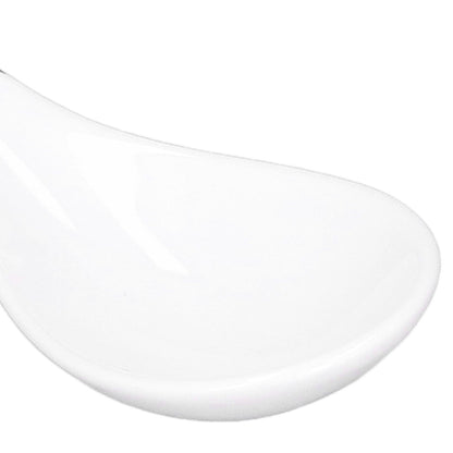 4PCS White Ceramic Spoon Coffee Scoop Dessert Ice Cream Scoop Tableware Spoon for Kitchen V1294-YM0523-3118210318711