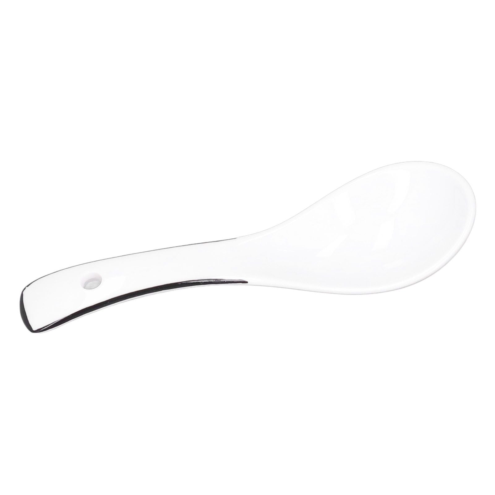 4PCS White Ceramic Spoon Coffee Scoop Dessert Ice Cream Scoop Tableware Spoon for Kitchen V1294-YM0523-3118210318711