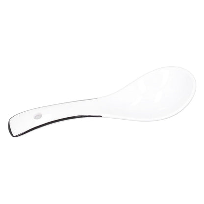 4PCS White Ceramic Spoon Coffee Scoop Dessert Ice Cream Scoop Tableware Spoon for Kitchen V1294-YM0523-3118210318711