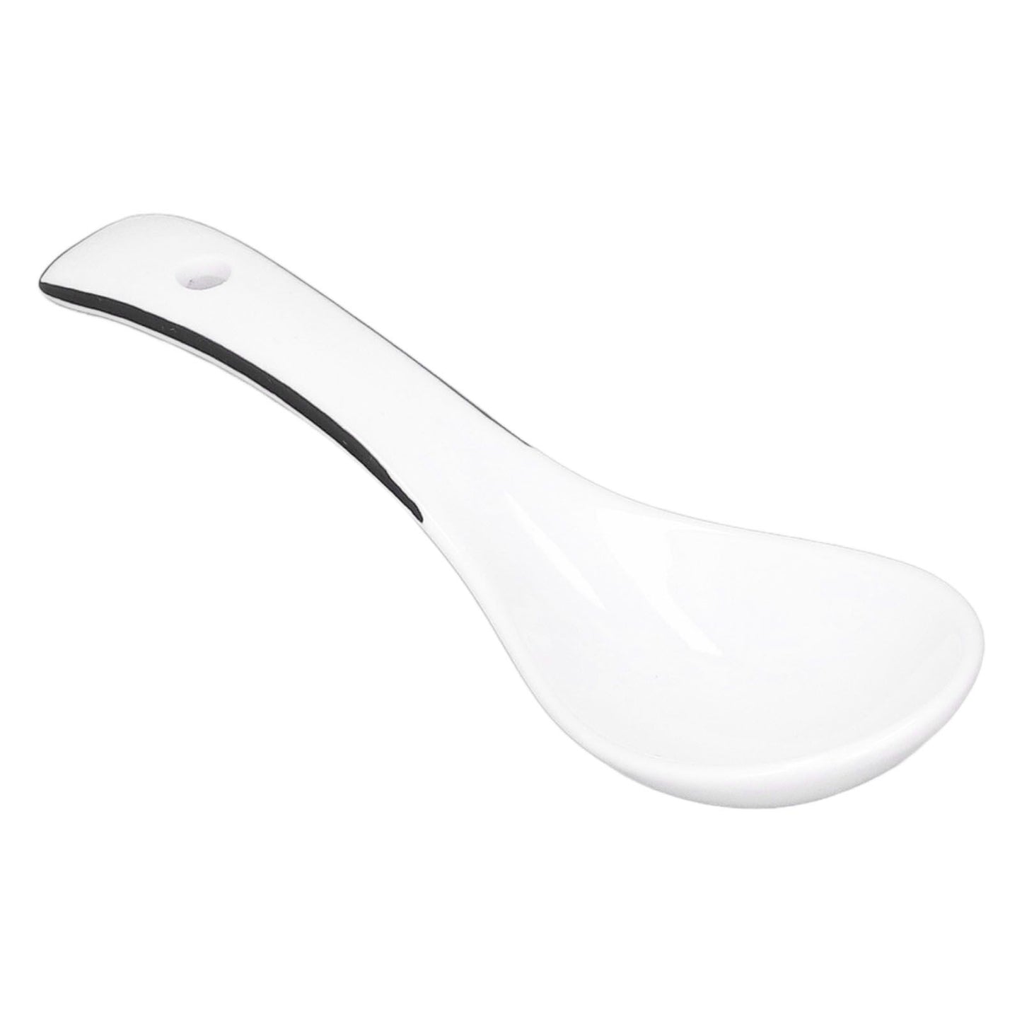 4PCS White Ceramic Spoon Coffee Scoop Dessert Ice Cream Scoop Tableware Spoon for Kitchen V1294-YM0523-3118210318711