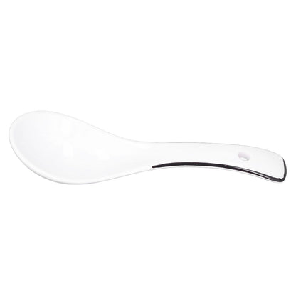 4PCS White Ceramic Spoon Coffee Scoop Dessert Ice Cream Scoop Tableware Spoon for Kitchen V1294-YM0523-3118210318711