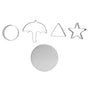 5Pcs/Set Sugar Candy Pie Mold Cutter Stainless Steel Cookies Chocolate Mold for Games Entertainment Silver V1294-YM0523-3118210318911