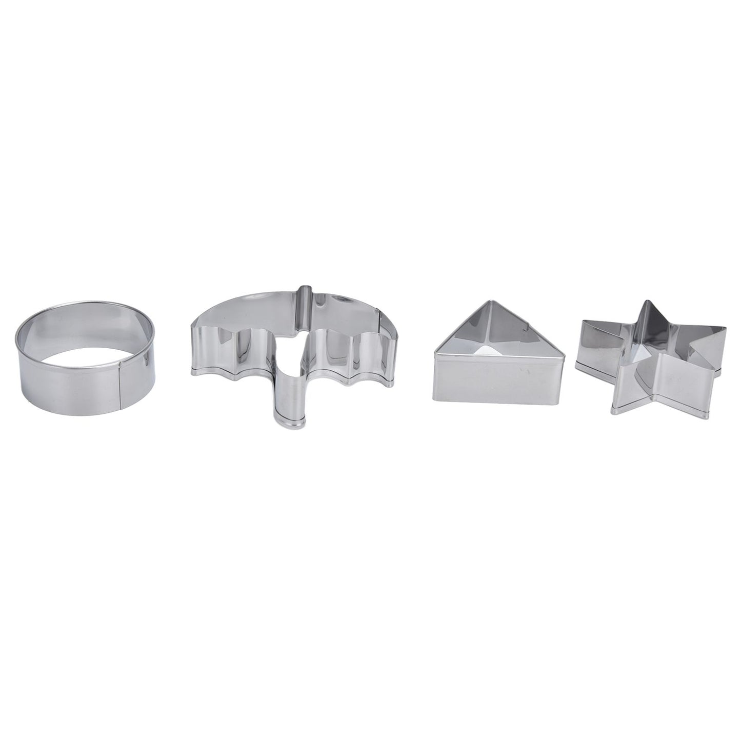 5Pcs/Set Sugar Candy Pie Mold Cutter Stainless Steel Cookies Chocolate Mold for Games Entertainment Silver V1294-YM0523-3118210318911
