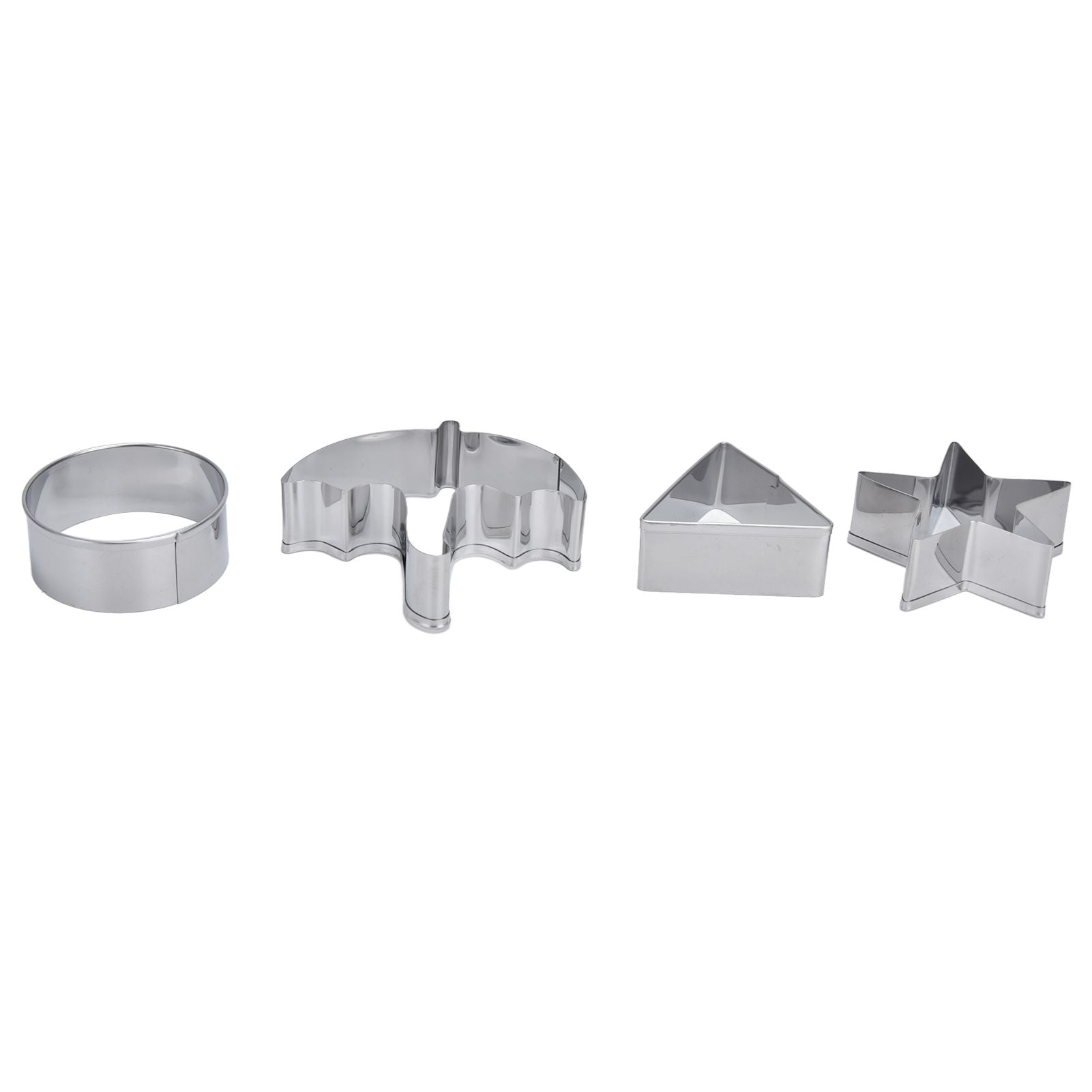 5Pcs/Set Sugar Candy Pie Mold Cutter Stainless Steel Cookies Chocolate Mold for Games Entertainment Silver V1294-YM0523-3118210318911