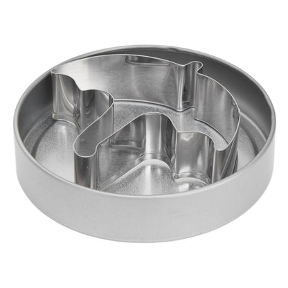 5Pcs/Set Sugar Candy Pie Mold Cutter Stainless Steel Cookies Chocolate Mold for Games Entertainment Silver V1294-YM0523-3118210318911