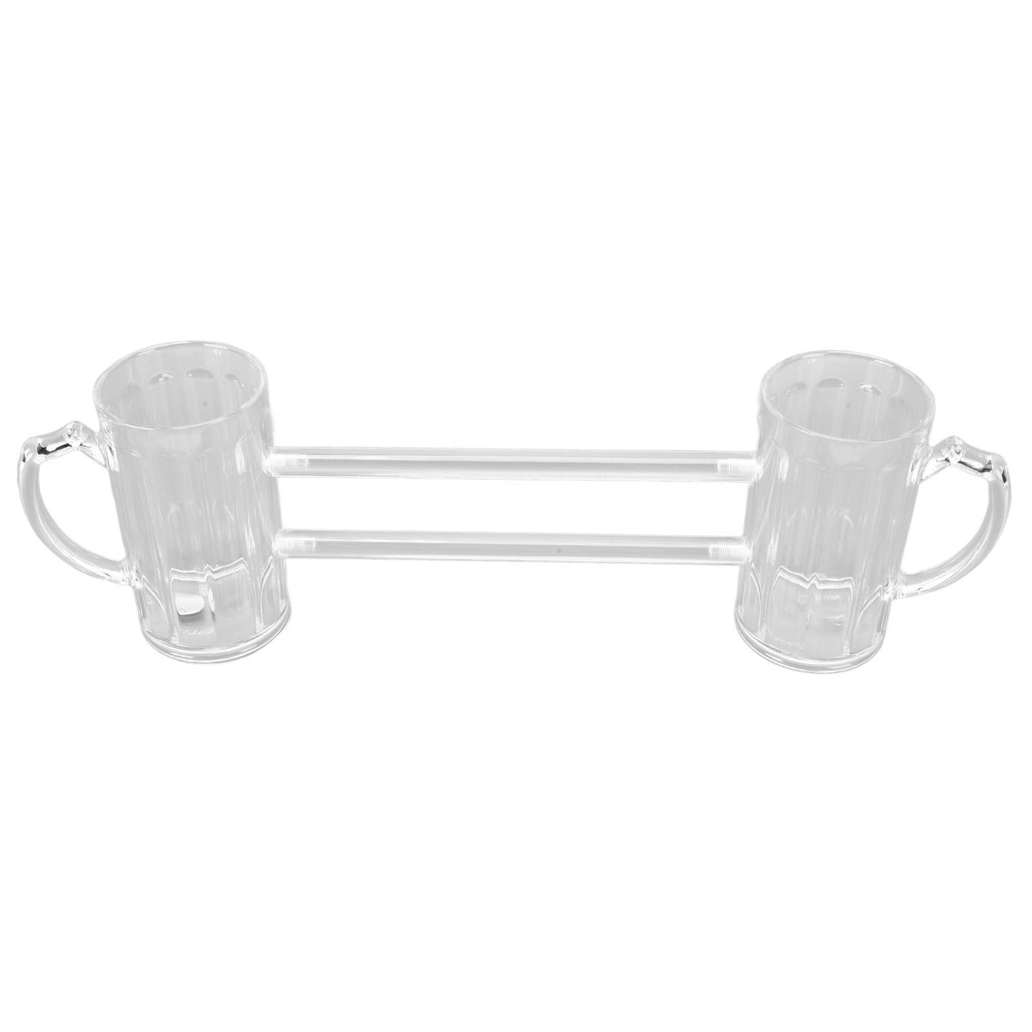 Beer Mug Siamese Anti Drop Exquisite Ergonomics Handle Glass Beer Stein with Connection Tubes for KTV Bar V1294-YM0523-3118210319111