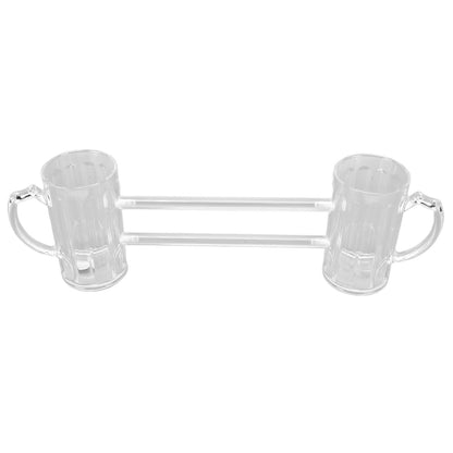 Beer Mug Siamese Anti Drop Exquisite Ergonomics Handle Glass Beer Stein with Connection Tubes for KTV Bar V1294-YM0523-3118210319111