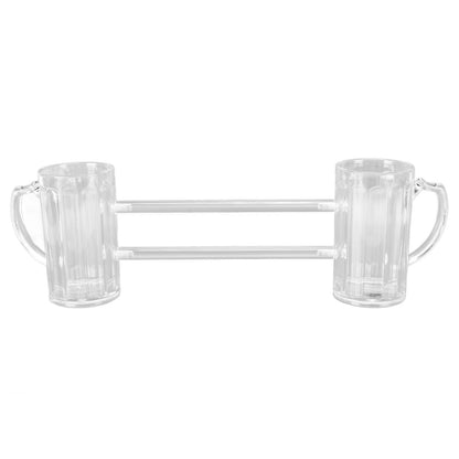 Beer Mug Siamese Anti Drop Exquisite Ergonomics Handle Glass Beer Stein with Connection Tubes for KTV Bar V1294-YM0523-3118210319111