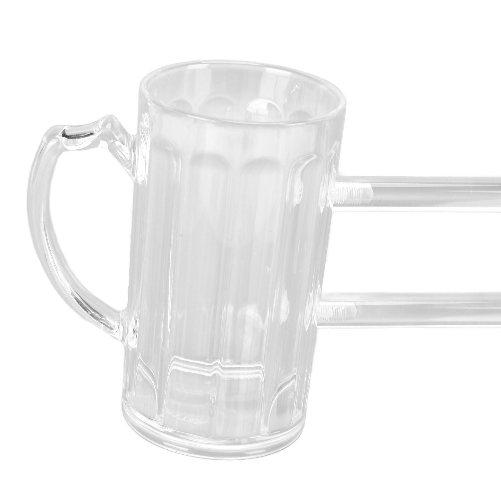 Beer Mug Siamese Anti Drop Exquisite Ergonomics Handle Glass Beer Stein with Connection Tubes for KTV Bar V1294-YM0523-3118210319111