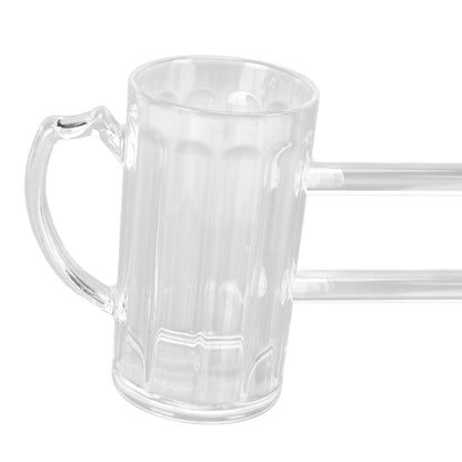 Beer Mug Siamese Anti Drop Exquisite Ergonomics Handle Glass Beer Stein with Connection Tubes for KTV Bar V1294-YM0523-3118210319111
