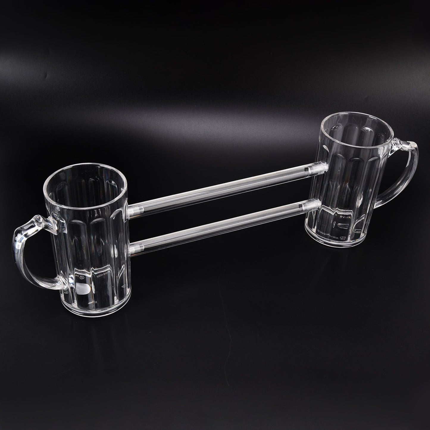 Beer Mug Siamese Anti Drop Exquisite Ergonomics Handle Glass Beer Stein with Connection Tubes for KTV Bar V1294-YM0523-3118210319111