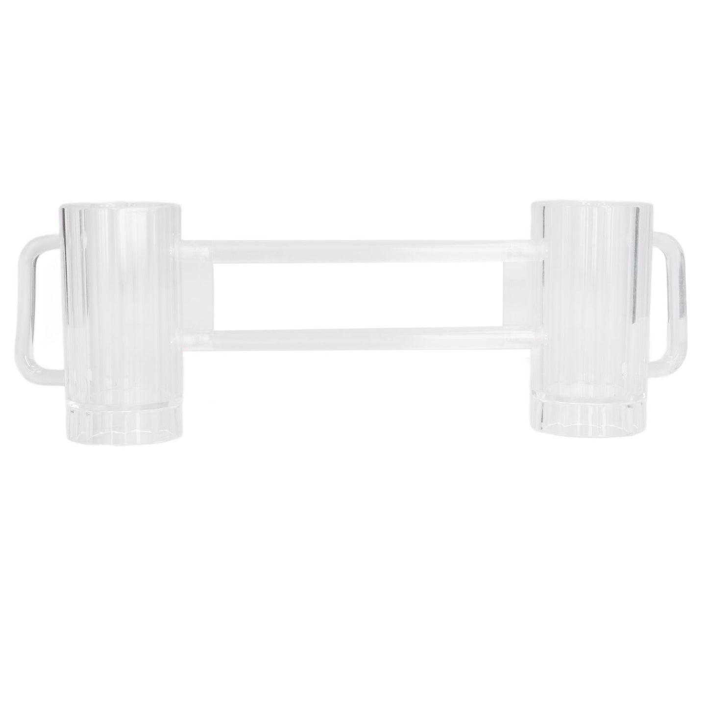 Beer Mug Acrylic Double Conjoined Beer Glass with Handle for Bar KTV Game Competition 430ml / 14.5oz V1294-YM0523-3118210319911